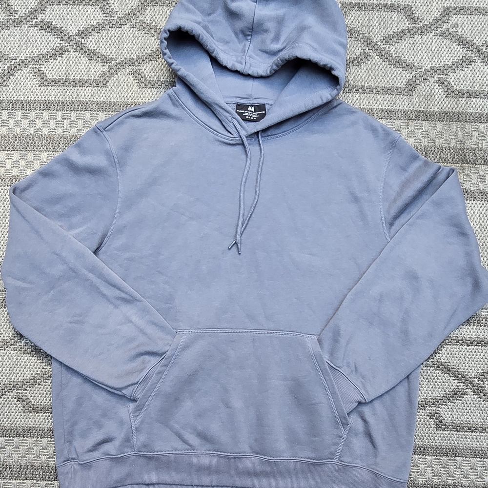 H&M Men's Dusty Blue Hoodie